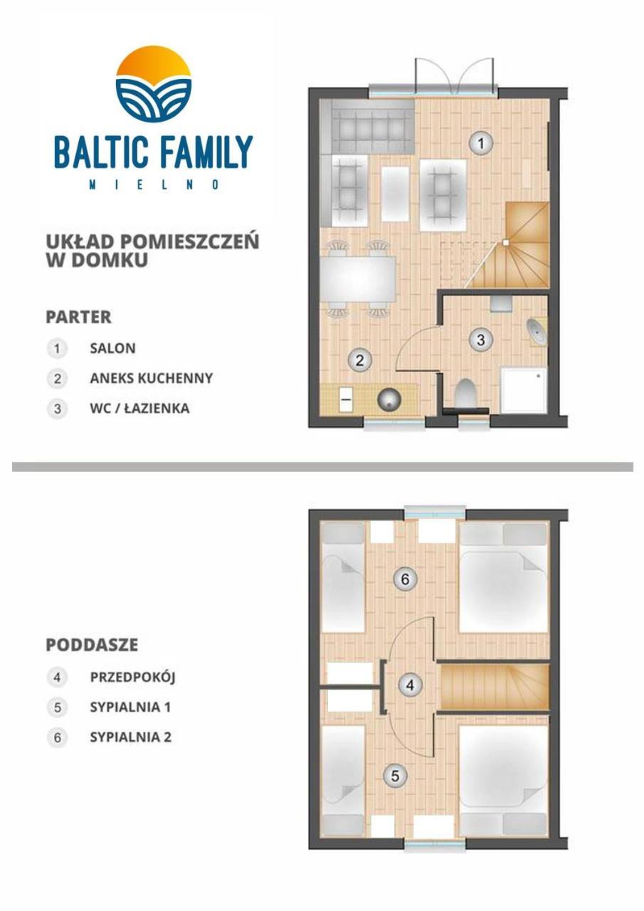 Domki Baltic Family Basen Kidsclub Rowery เมียลโน ภายนอก รูปภาพ